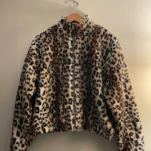 animal print sweater, size small used and in good condition